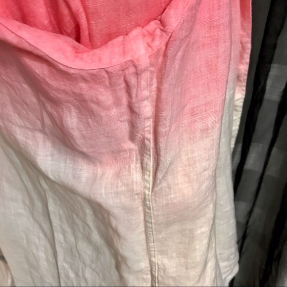 BSNY Linen ombré shirt, pink(coral)/off-white, size M - Picture 7 of 9
